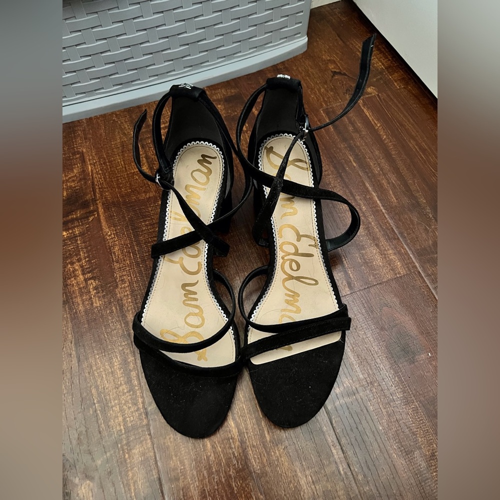Cute Black Strap Heels